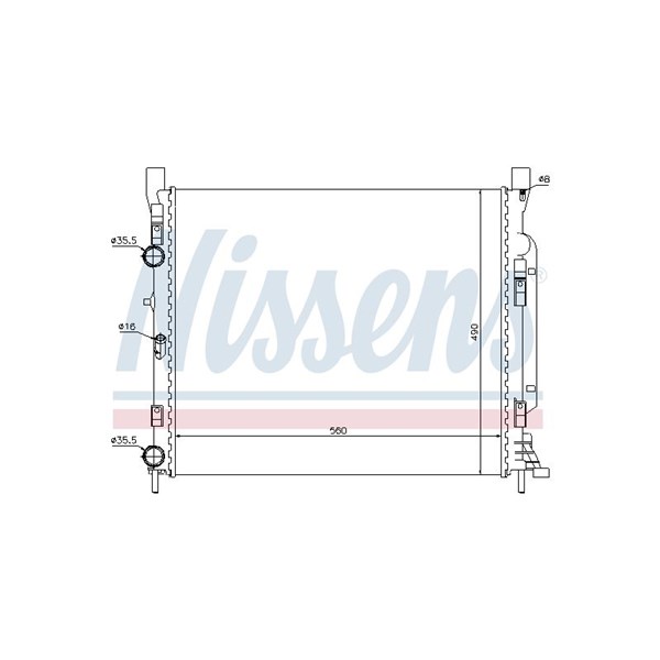 Kylare, motorkylning Nissens 637623 NISSENS Kylare, motorkylning Nissens 637623 NISSENS