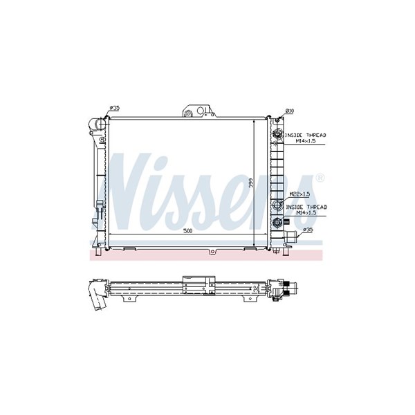 Kylare, motorkylning Nissens 64033A NISSENS