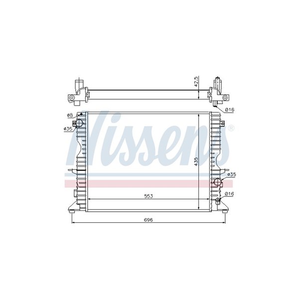 Kylare, motorkylning Nissens 64311A NISSENS Kylare, motorkylning Nissens 64311A NISSENS