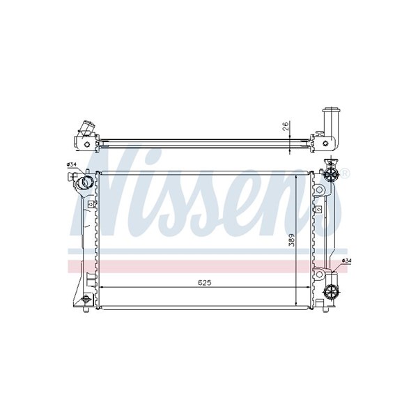 Kylare, motorkylning Nissens 64667A NISSENS