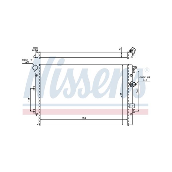 Kylare, motorkylning Nissens 65015 NISSENS