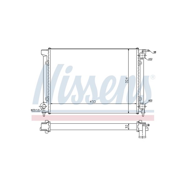 Kylare, motorkylning Nissens 651811 NISSENS Kylare, motorkylning Nissens 651811 NISSENS