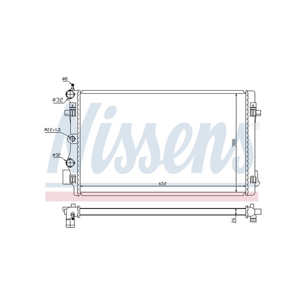 Kylare, motorkylning Nissens 65293 NISSENS