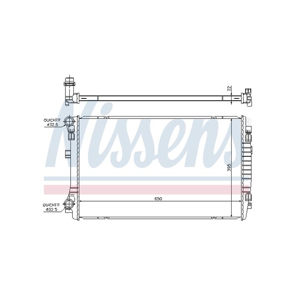 Kylare, motorkylning Nissens 65303 NISSENS