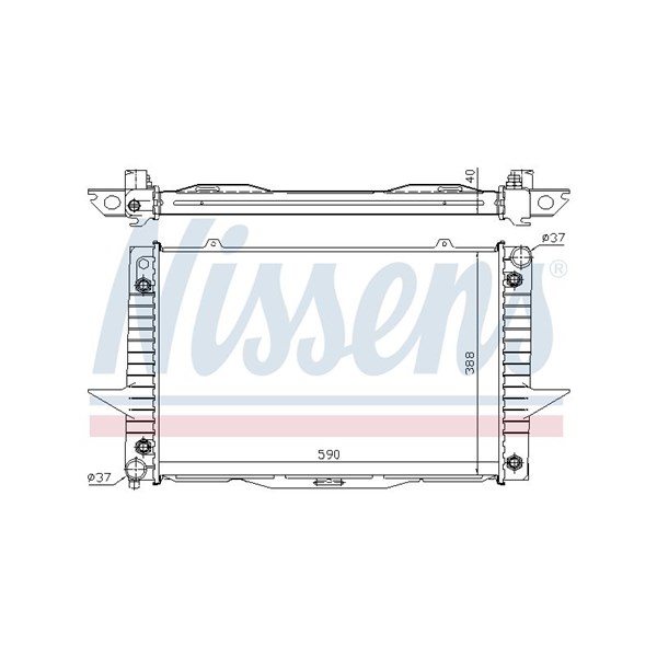 Kylare, motorkylning Nissens 65539A NISSENS
