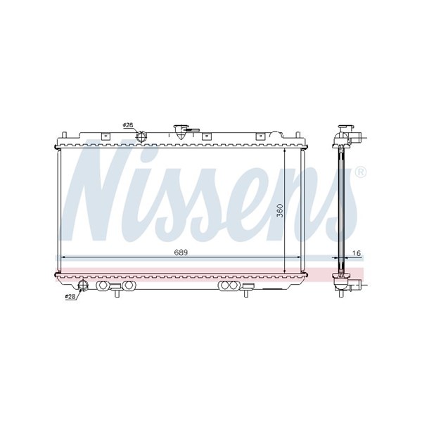 Kylare, motorkylning Nissens 67344A NISSENS