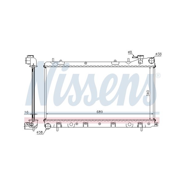 Kylare, motorkylning Nissens 67704A NISSENS