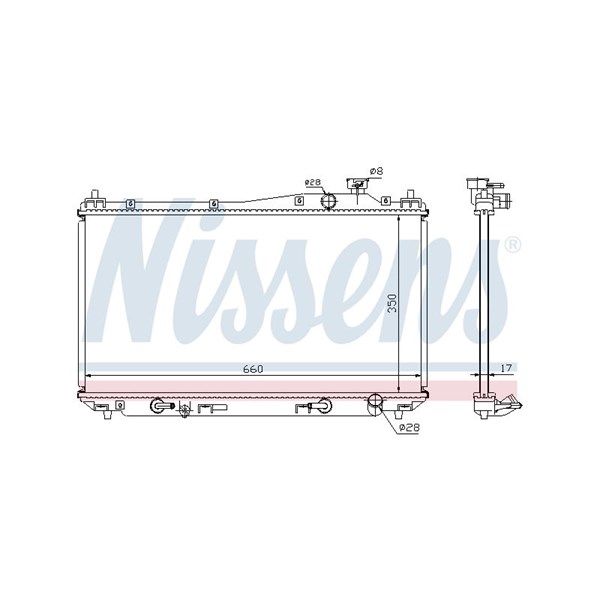 Kylare, motorkylning Nissens 68115 NISSENS