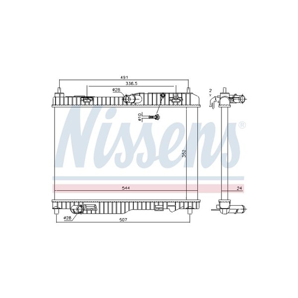 Kylare, motorkylning Nissens 69233 NISSENS