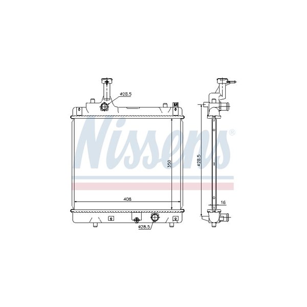 Kylare, motorkylning Nissens 69401 NISSENS