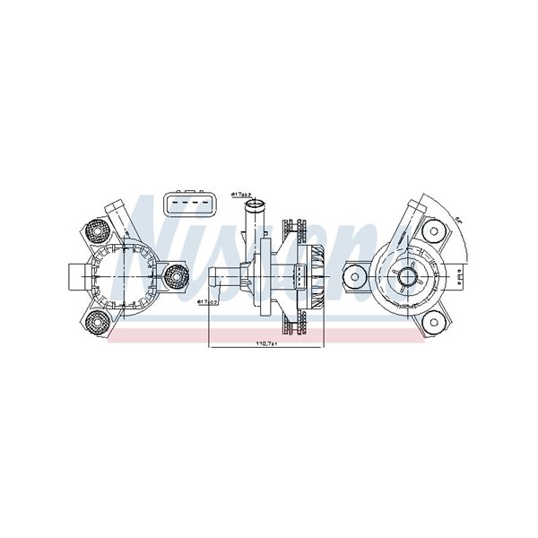 Vattenpump 12V Nissens 831058 NISSENS