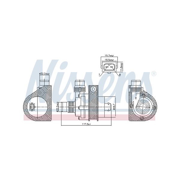 Vattenpump 12V Nissens 831059 NISSENS