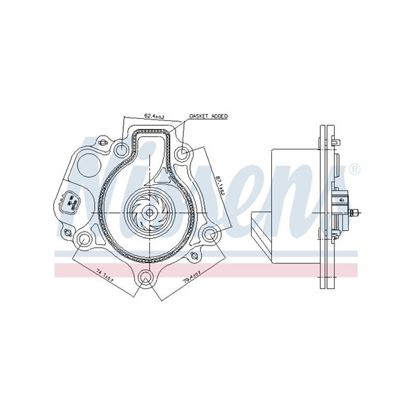 Vattenpump 12V Nissens 831074 NISSENS