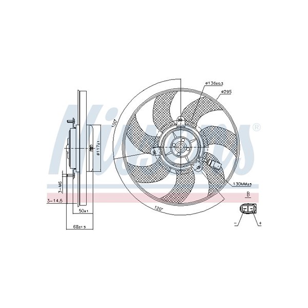 Fläkt, kylare 12V, Höger, Vänster Nissens 85733 NISSENS Fläkt, kylare 12V, Höger, Vänster Nissens 85733 NISSENS
