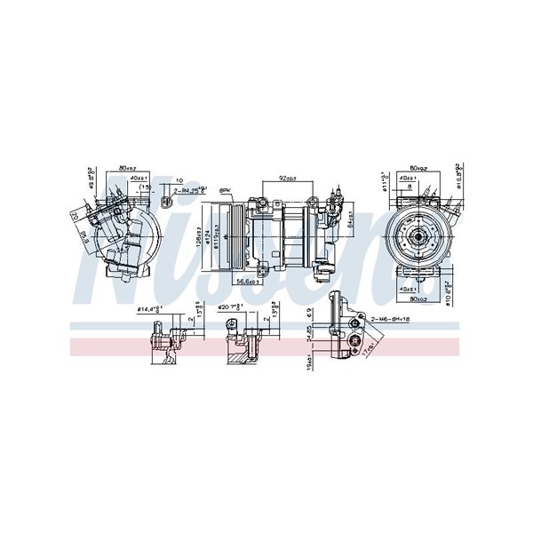 Kompressor, klimatanläggning 12V Nissens 890051 NISSENS