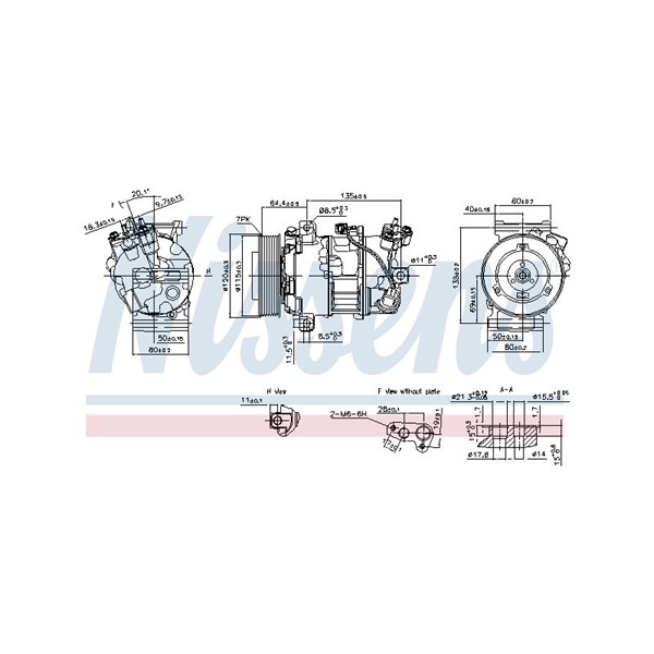 Kompressor, klimatanläggning 12V Nissens 890126 NISSENS