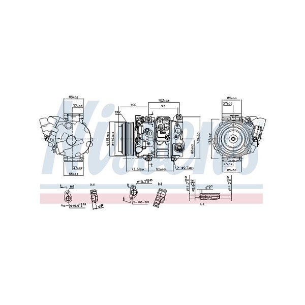 Kompressor, klimatanläggning 12V Nissens 890143 NISSENS
