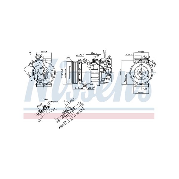 Kompressor, klimatanläggning 12V Nissens 890299 NISSENS