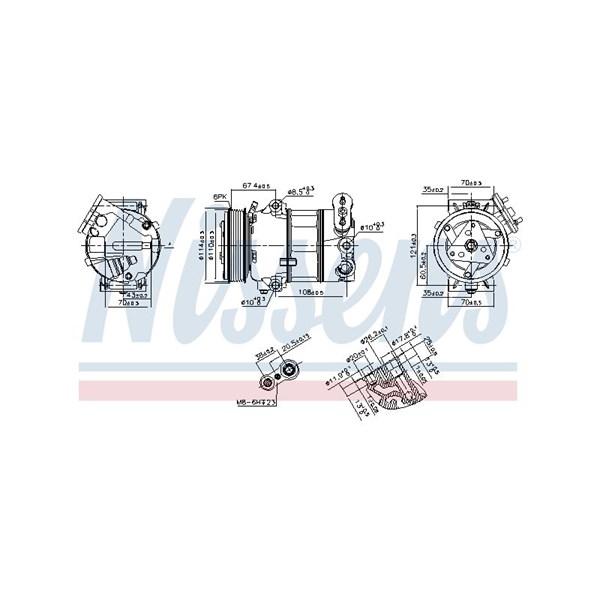 Kompressor, klimatanläggning 12V Nissens 890339 NISSENS