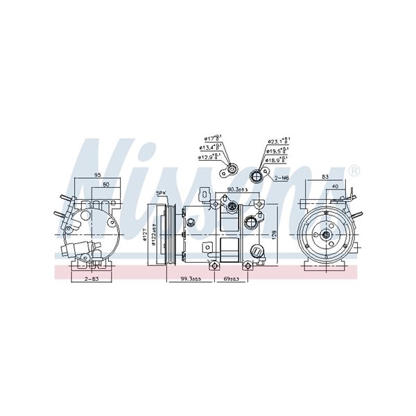 Kompressor, klimatanläggning 12V Nissens 890573 NISSENS Kompressor, klimatanläggning 12V Nissens 890573 NISSENS