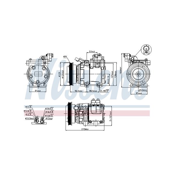 Kompressor, klimatanläggning 12V Nissens 89082 NISSENS Kompressor, klimatanläggning 12V Nissens 89082 NISSENS