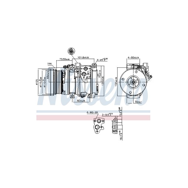 Kompressor, klimatanläggning 12V Nissens 890871 NISSENS