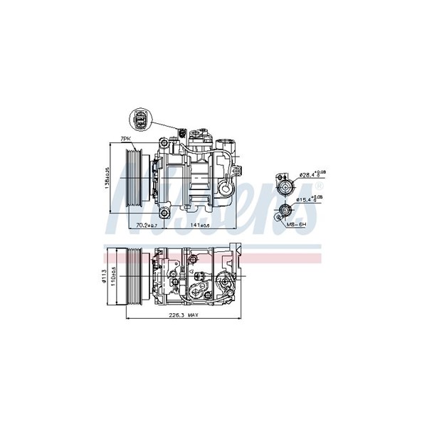 Kompressor, klimatanläggning 12V Nissens 89237 NISSENS Kompressor, klimatanläggning 12V Nissens 89237 NISSENS