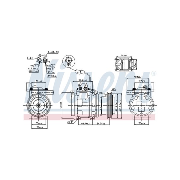Kompressor, klimatanläggning 12V Nissens 89289 NISSENS