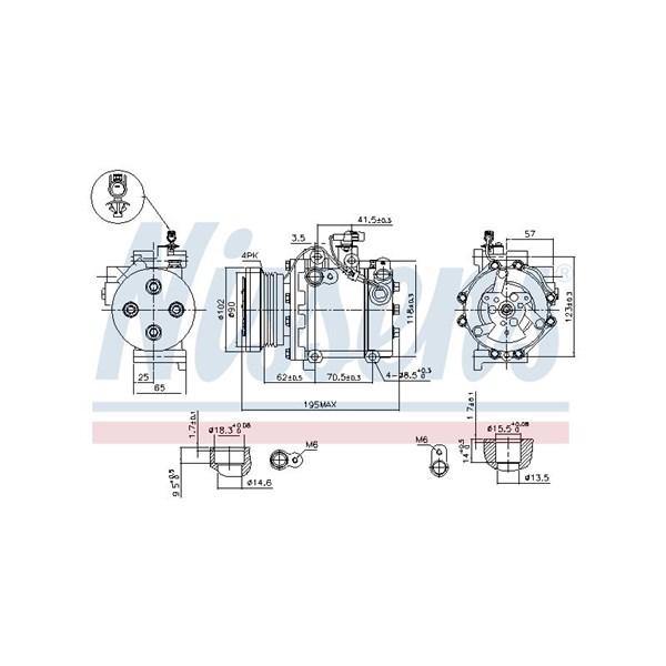 Kompressor, klimatanläggning 12V Nissens 89349 NISSENS Kompressor, klimatanläggning 12V Nissens 89349 NISSENS