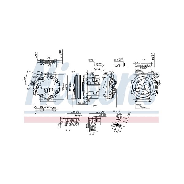 Kompressor, klimatanläggning 12V Nissens 89362 NISSENS