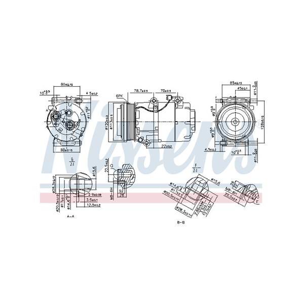 Kompressor, klimatanläggning 12V Nissens 89388 NISSENS