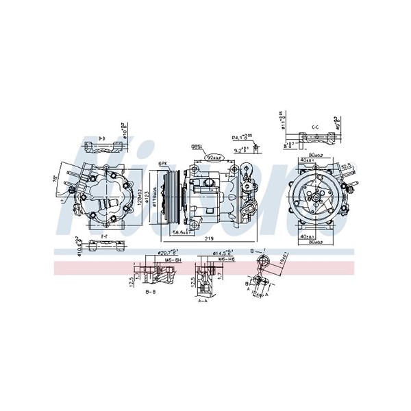 Kompressor, klimatanläggning 12V Nissens 89404 NISSENS