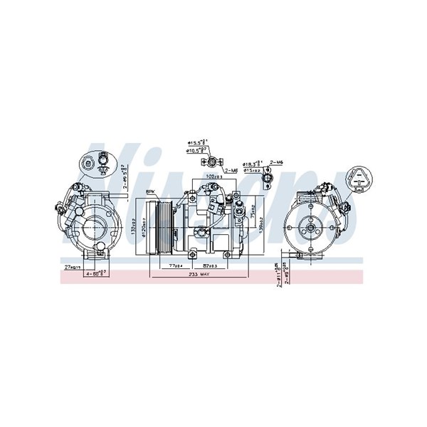 Kompressor, klimatanläggning 12V Nissens 89511 NISSENS