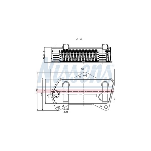 Oljekylare, automatisk transmission Nissens 90653 NISSENS