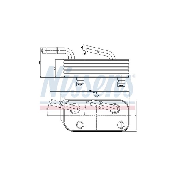 Oljekylare, automatisk transmission Nissens 90658 NISSENS