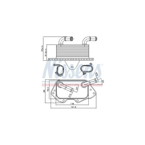 Oljekylare, motor Nissens 90662 NISSENS