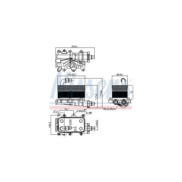 Oljekylare, automatisk transmission Nissens 90673 NISSENS