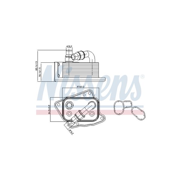 Oljekylare, motor Nissens 90688 NISSENS
