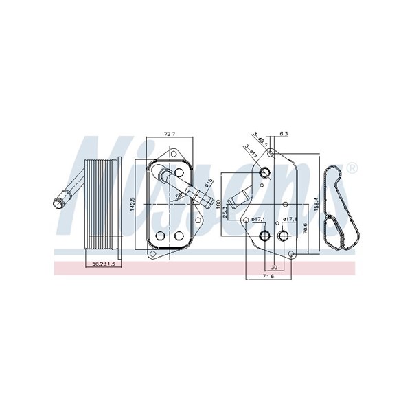 Oljekylare, motor Nissens 90689 NISSENS Oljekylare, motor Nissens 90689 NISSENS