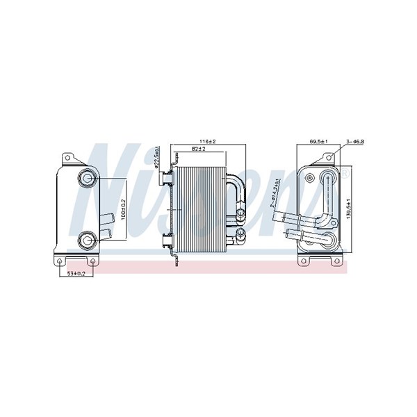 Oljekylare, automatisk transmission Nissens 90833 NISSENS