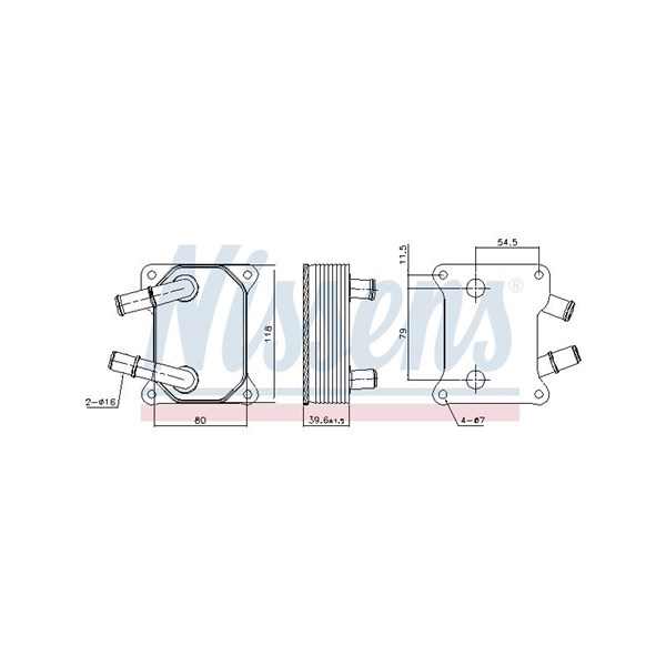 Oljekylare, motor Nissens 90897 NISSENS