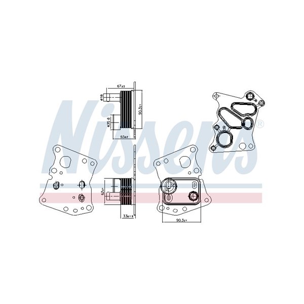Oljekylare, motor Nissens 90943 NISSENS