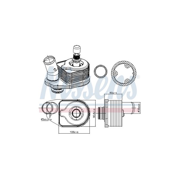 Oljekylare, motor Nissens 91101 NISSENS