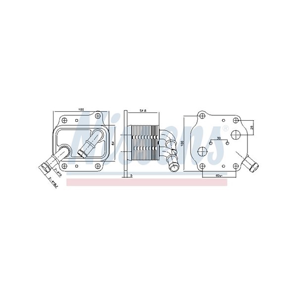 Oljekylare, motor Nissens 91231 NISSENS