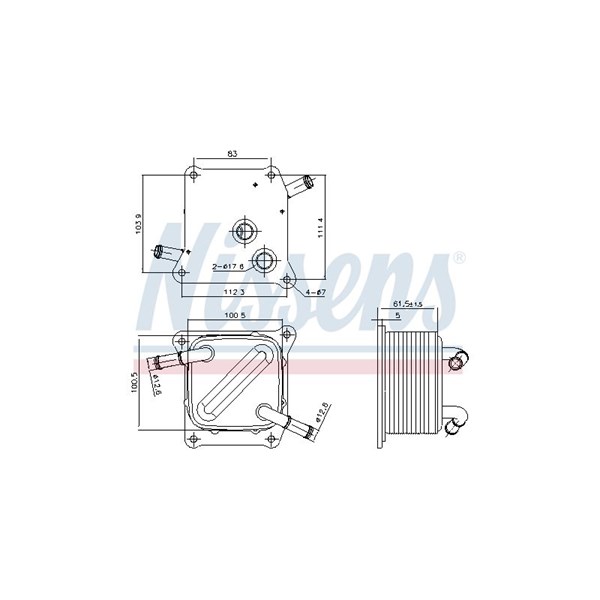 Oljekylare, automatisk transmission Nissens 91289 NISSENS
