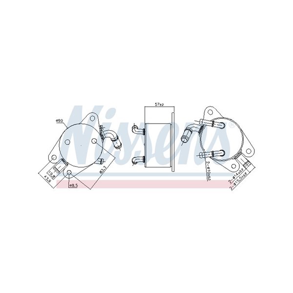 Oljekylare, motor Nissens 91291 NISSENS