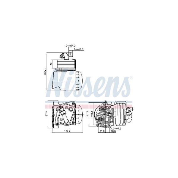 Oljekylare, motor Nissens 91323 NISSENS
