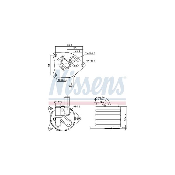 Oljekylare, automatisk transmission Nissens 91396 NISSENS
