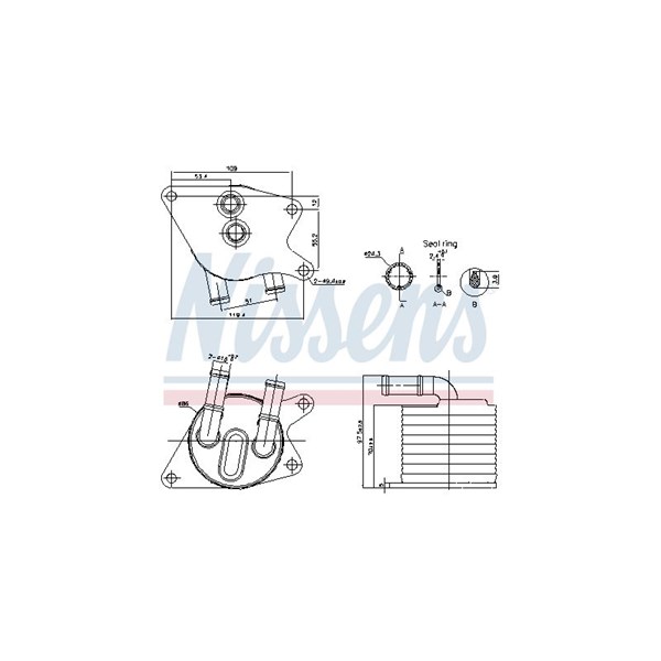 Oljekylare, automatisk transmission, Vänster Nissens 91398 NISSENS