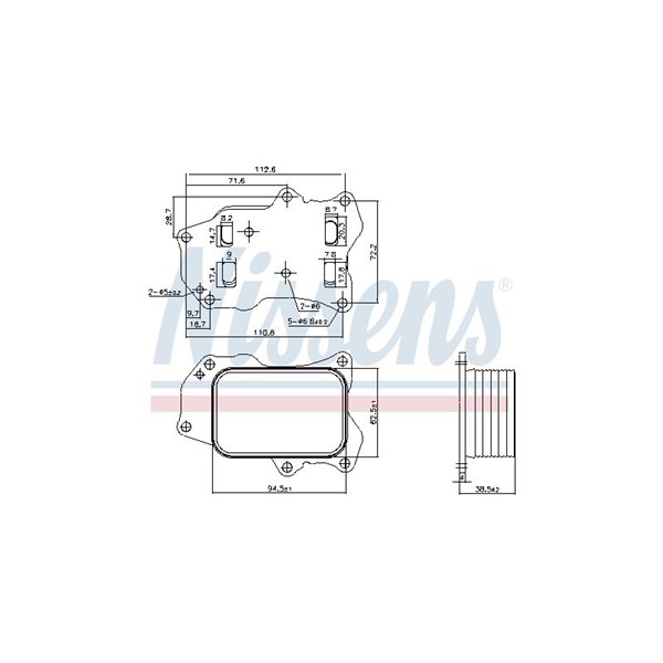 Oljekylare, motor Nissens 91426 NISSENS